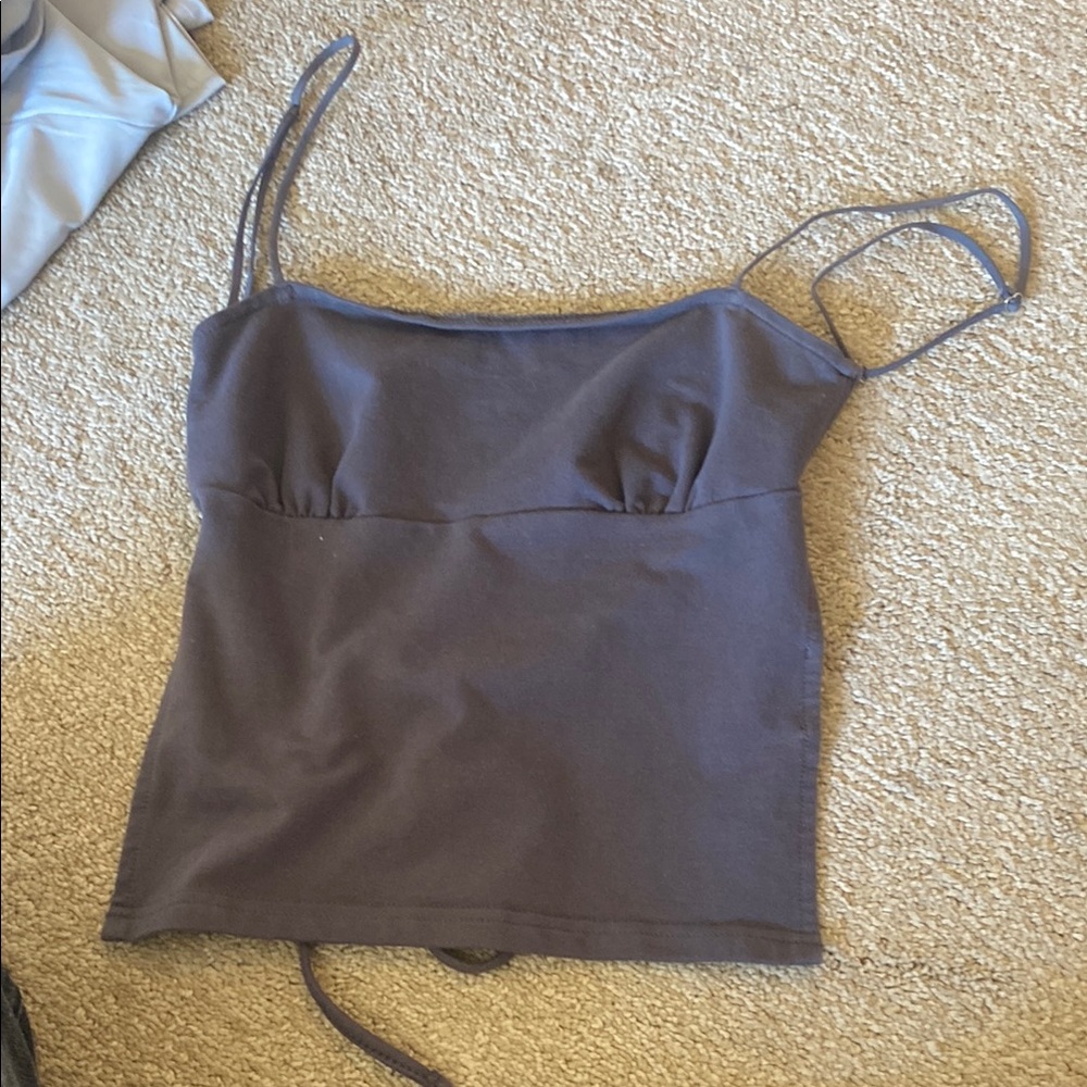Women's Gray Spaghetti Strap Top